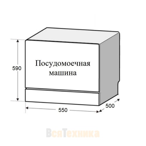 Настольная посудомоечная машина Weissgauff TDW 4108 Led
