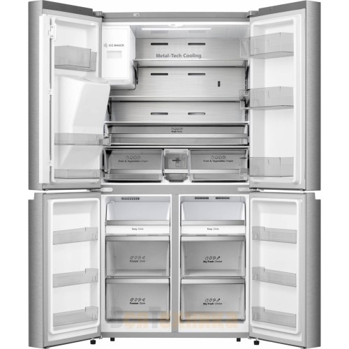 Холодильник с инвертором и генератором льда Weissgauff WCD 685 NFX NoFrost Inverter