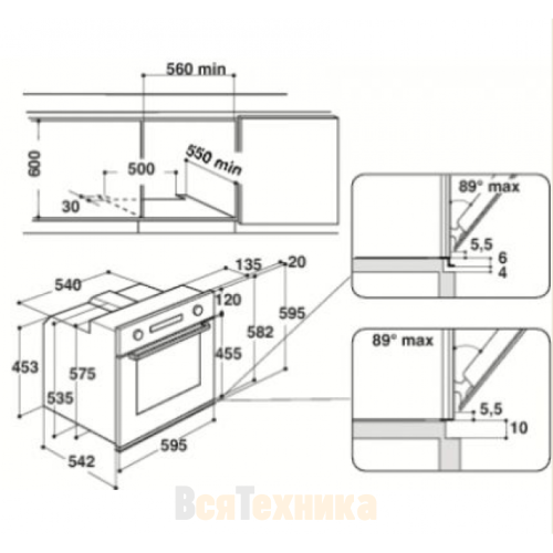 Электрический духовой шкаф WHIRLPOOL AKZ 6230/S