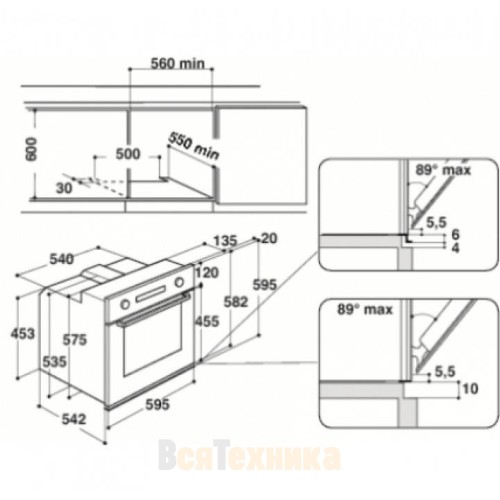 Электрический духовой шкаф WHIRLPOOL AKZ 6230/WH