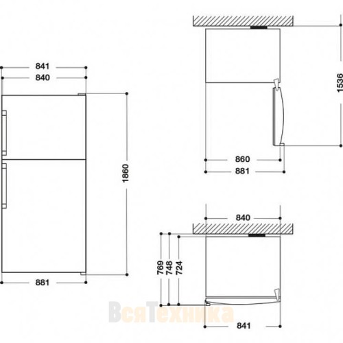 Холодильник WHIRLPOOL W84TE 72 M