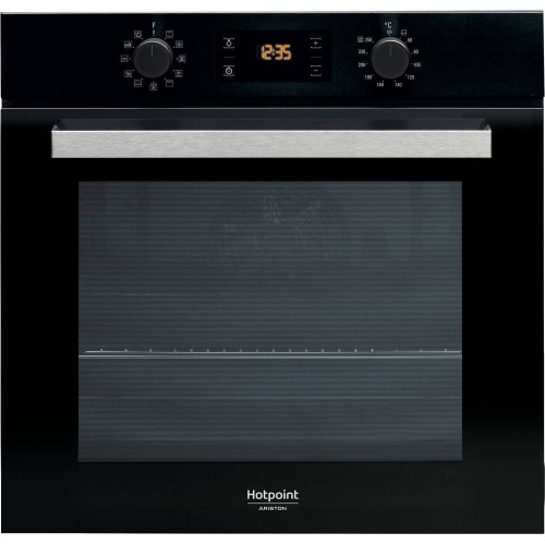Духовой шкаф Hotpoint FA3 841 H BL HA: черный цвет, самоочистка
