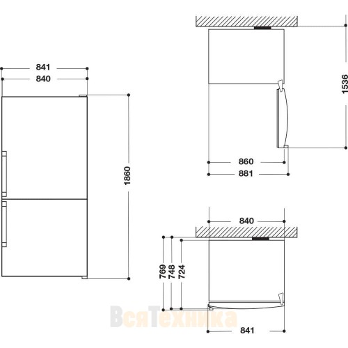 Холодильник Whirlpool W84BE 72 X