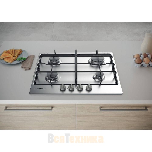 Варочная панель Indesit THP 642 IX/I: 4 газовые конфорки