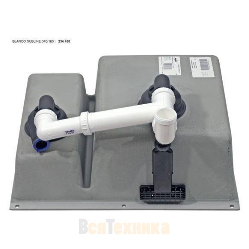 Кухонная мойка Blanco Subline 340/160-U (чаша слева) жемчужный 