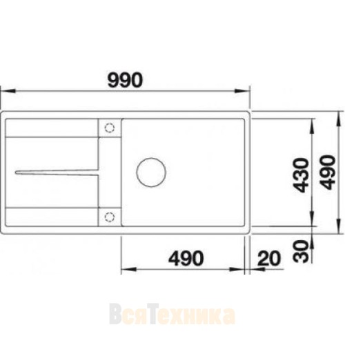 Кухонная мойка Blanco Metra XL 6 S-F темная скала 