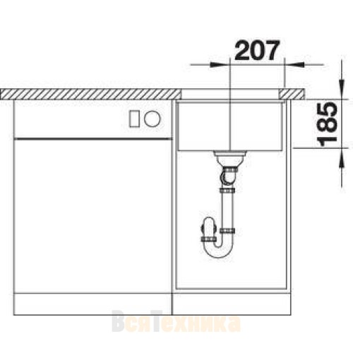Кухонная мойка Blanco Subline 375-U Ceramic базальт 
