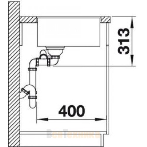 Кухонная мойка Blanco Subline 340/160-F жасмин 