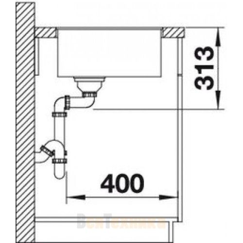 Кухонная мойка Blanco Subline 400-F антрацит 