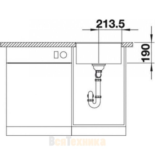 Кухонная мойка Blanco Subline 400-F антрацит 