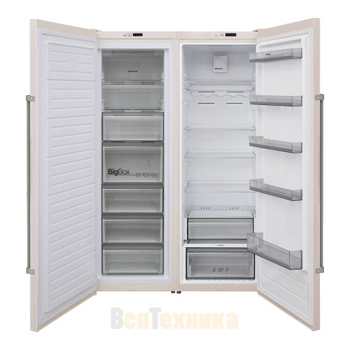 Холодильник Vestfrost VF395-1 F SBB бежевый (NoFrost)