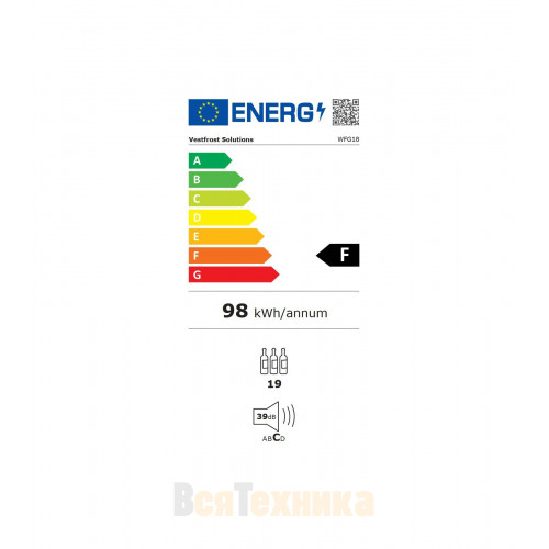 Винный шкаф Vestfrost Solutions WFG 18
