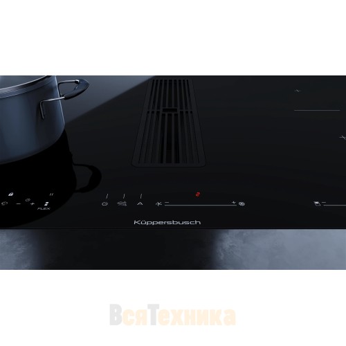 Индукционная варочная панель с вытяжкой Kuppersbusch KMI 8590.0 SR Stainless Steel