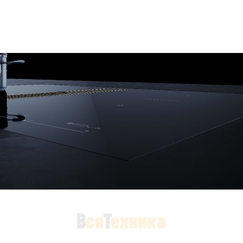 Индукционная варочная панель с вытяжкой Kuppersbusch KMI 8590.0 SR Black Chrome