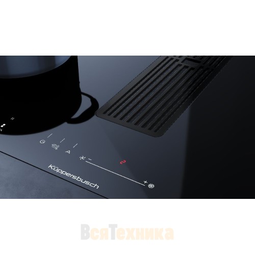 Индукционная варочная панель с вытяжкой Kuppersbusch KMI 8590.0 SR Black Velvet