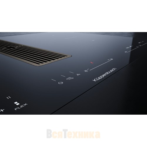 Индукционная варочная панель с вытяжкой Kuppersbusch KMI 8590.0 SR Black Chrome