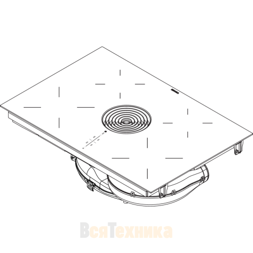Индукционная варочная панель со встроенной вытяжкой BORA PURA