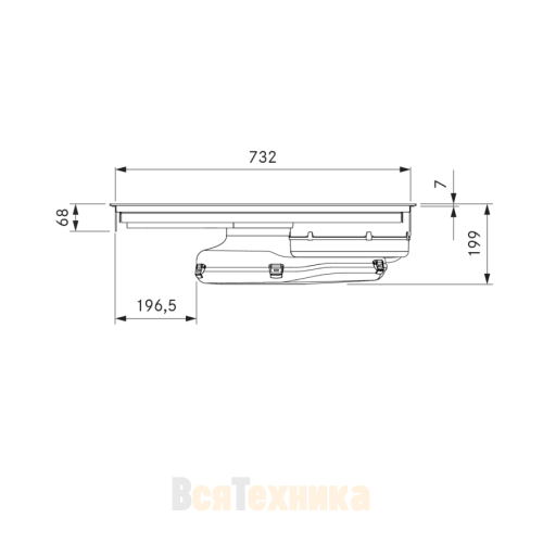 Индукционная варочная панель со встроенной вытяжкой BORA PURA