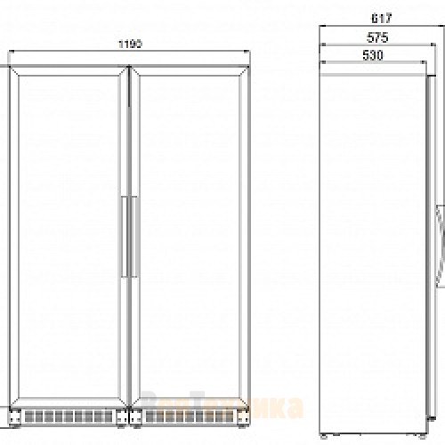Винный шкаф Dometic C125G VinoView Double Classic