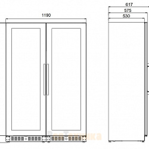Винный шкаф Dometic E115FG Double Blue