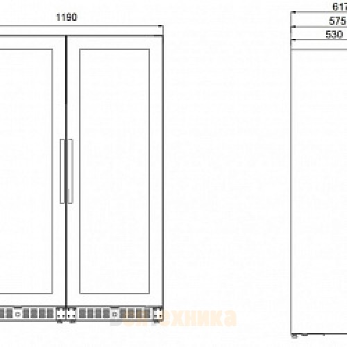 Винный шкаф Dometic E115FG VinoView Double Elegance