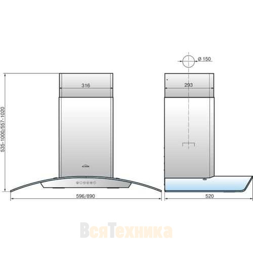 Вытяжка Elikor Аметист S4 60Н-700-Э4Д