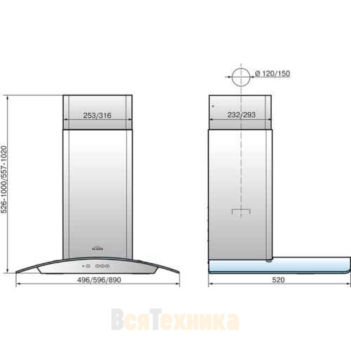 Вытяжка Elikor Аметист S4 60П-700-Э4Г