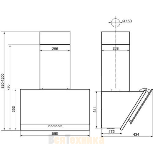 Вытяжка Elikor Рубин Ceramics S4 60П-700-Э4Д