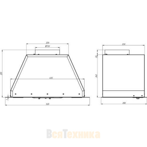 Вытяжка Elikor BF5634Q0, хром