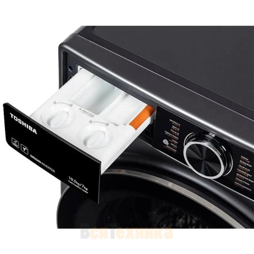 Стирально-сушильная машина Toshiba TWD-T25BZU115MWRU(MG)