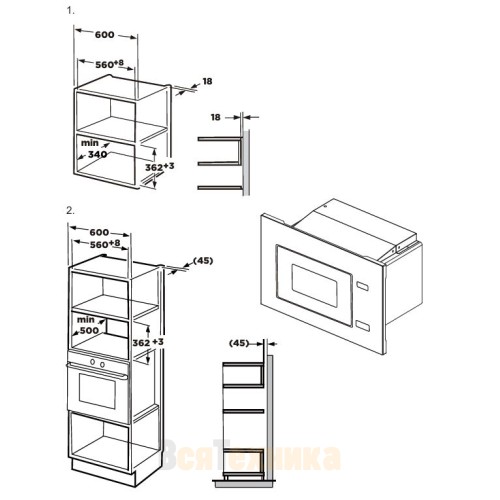 Встраиваемая микроволновая печь Midea MI92200GB