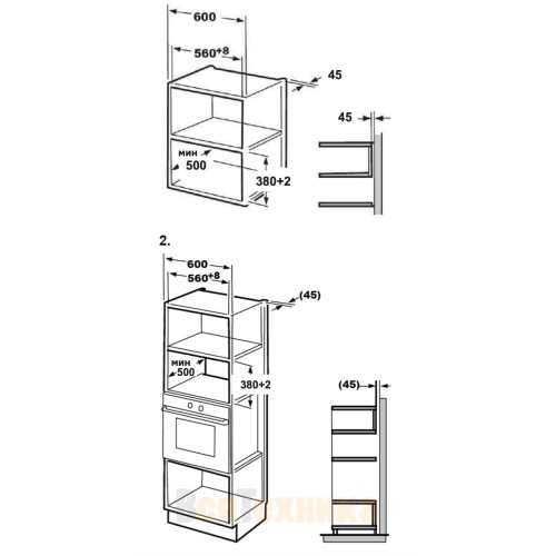 Встраиваемая микроволновая печь Midea MI10257GB