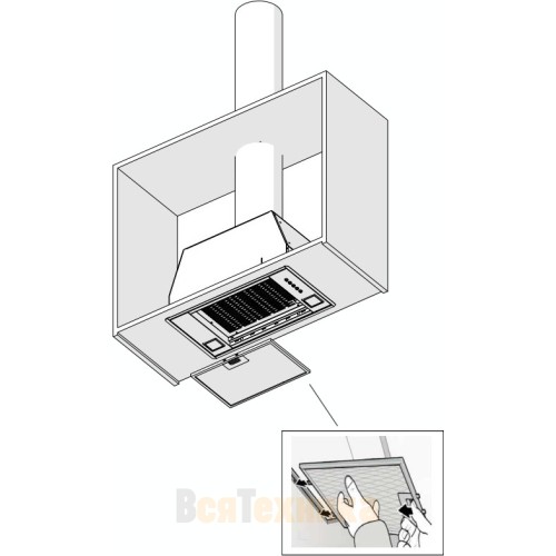 Встраиваемая вытяжка Pando NEO/78 INOX V. 830 SEC