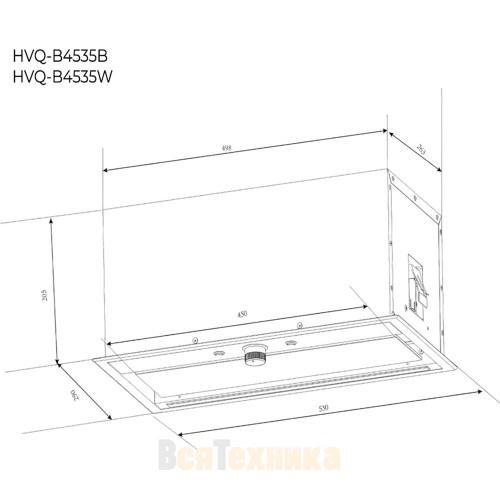 Встраиваемая вытяжка Haier HVQ-B4535B