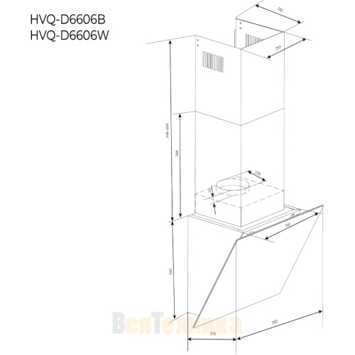 Вытяжка Haier HVQ-D6606W