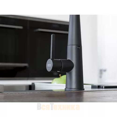 Смеситель с выдвижным шлангом и функцией душа Icon Pull-Out, Черный матовый