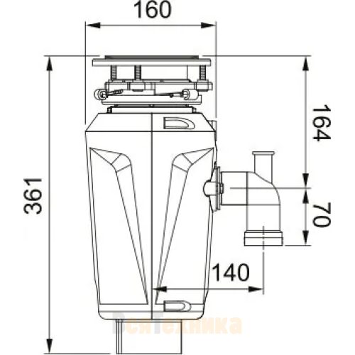 Измельчитель Franke SLIM 75