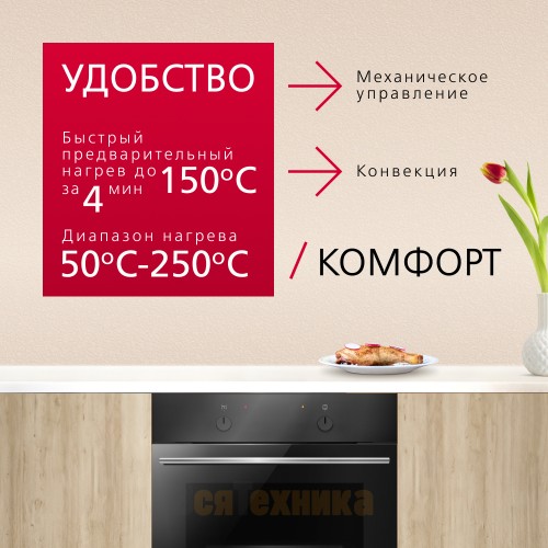 Электрический духовой шкаф Hansa BOES68004