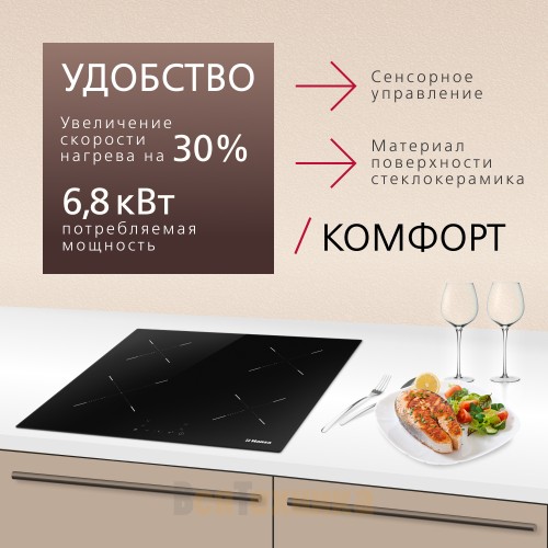 Индукционная варочная панель Hansa BHI68302
