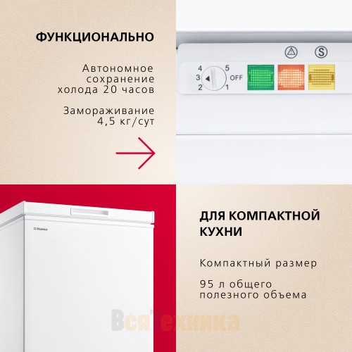 Встраиваемый морозильник Hansa UZ130.3 Белый