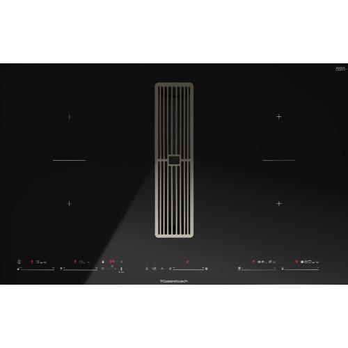 Индукционная варочная панель с вытяжкой Kuppersbusch KMI 8590.0 SR Black Chrome