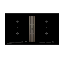 Индукционная варочная панель с вытяжкой Kuppersbusch KMI 9800.0 SR Black Chrome