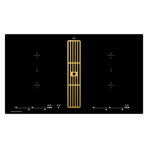 Индукционная варочная панель с вытяжкой Kuppersbusch KMI 9800.0 SR Gold
