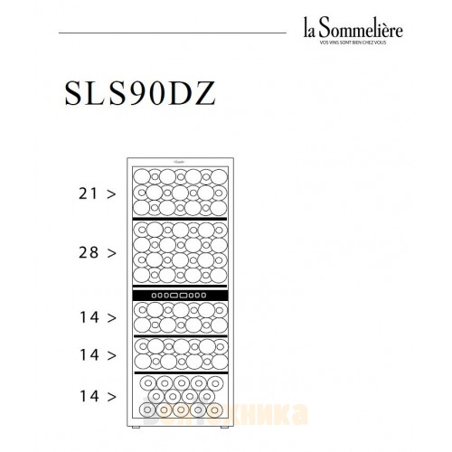 Двухзонный шкаф La Sommeliere SLS90DZ