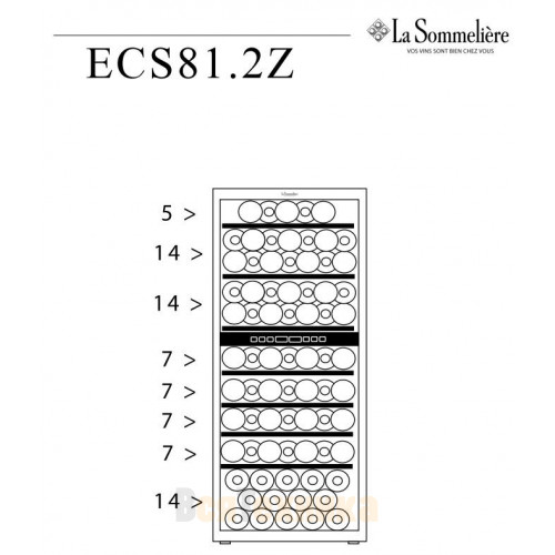 Двухзонный шкаф La Sommeliere ECS81.2Z