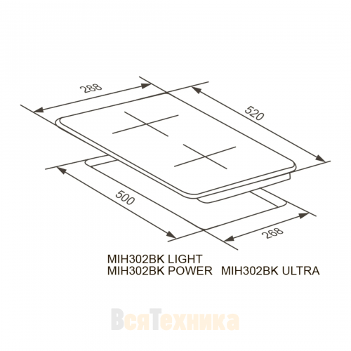 Индукционная варочная панель Meferi MIH302BK ULTRA