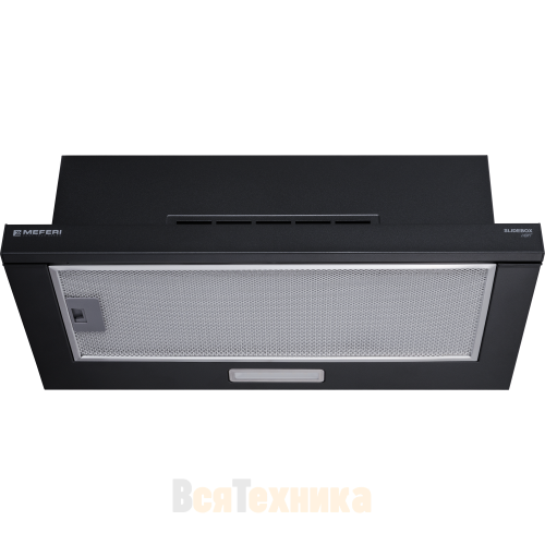 Телескопическая вытяжка Meferi SLIDEBOX60BK LIGHT