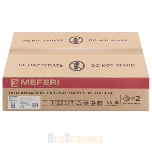Газовая варочная панель Meferi MGH302BK GLASS LIGHT