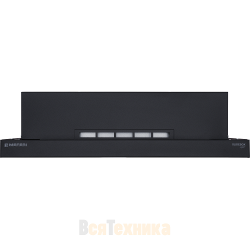 Телескопическая вытяжка Meferi SLIDEBOX60BK LIGHT