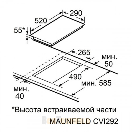 Встраиваемая индукционная варочная панель Maunfeld CVI292S2FWHD Inverter